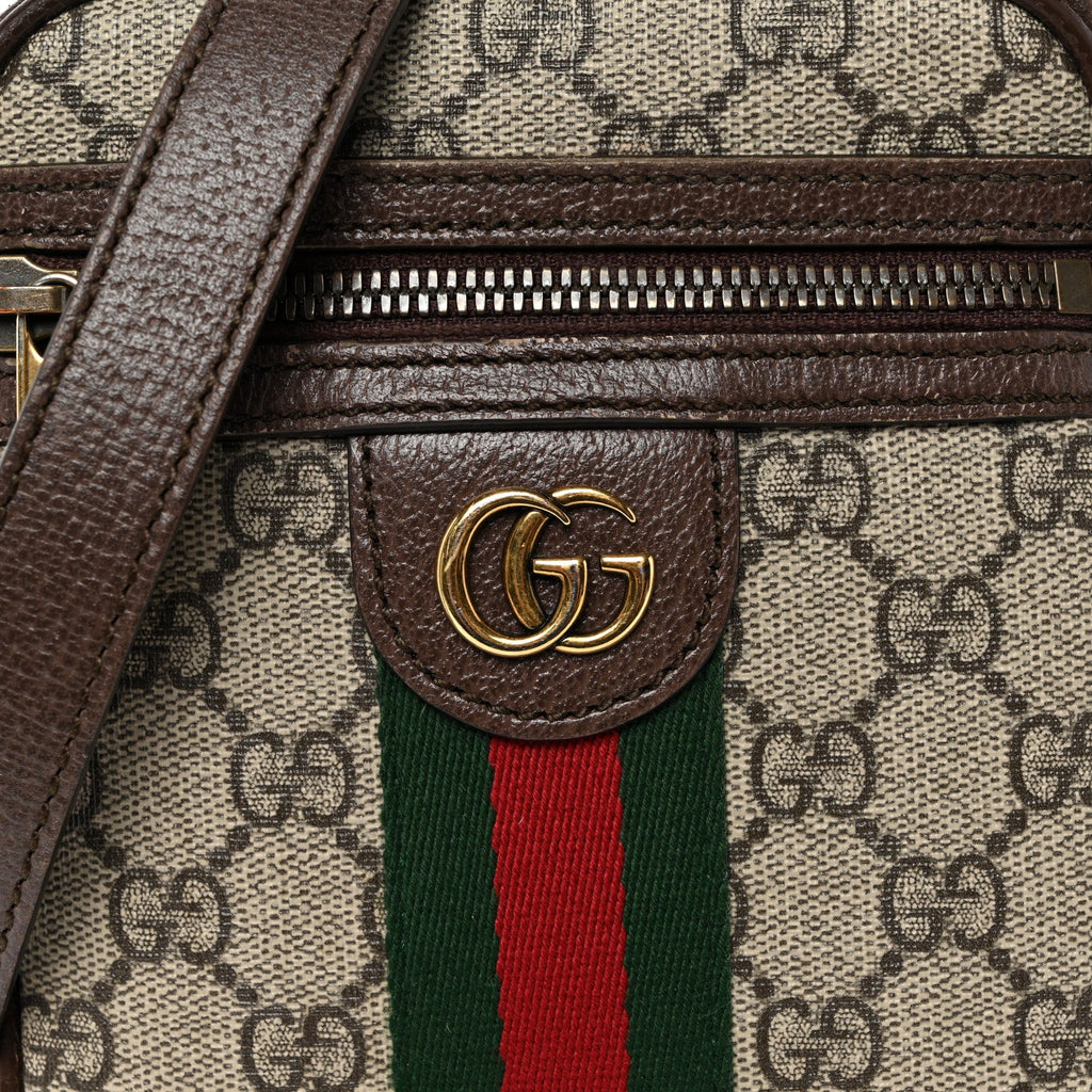 GG Supreme Monogram Web Mini Ophidia Messenger Brown