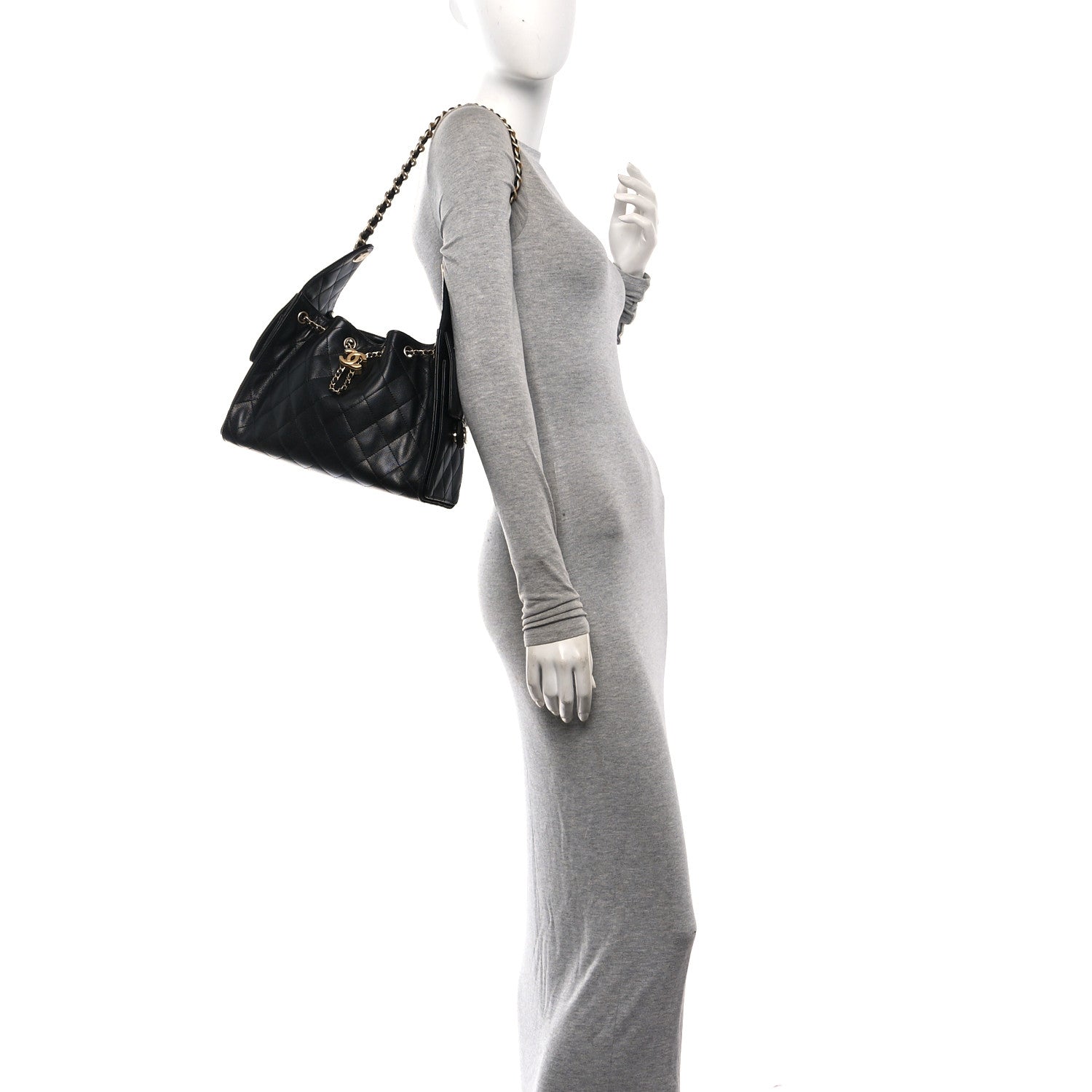 Caviar Quilted Small Chanel 25 Handbag Black