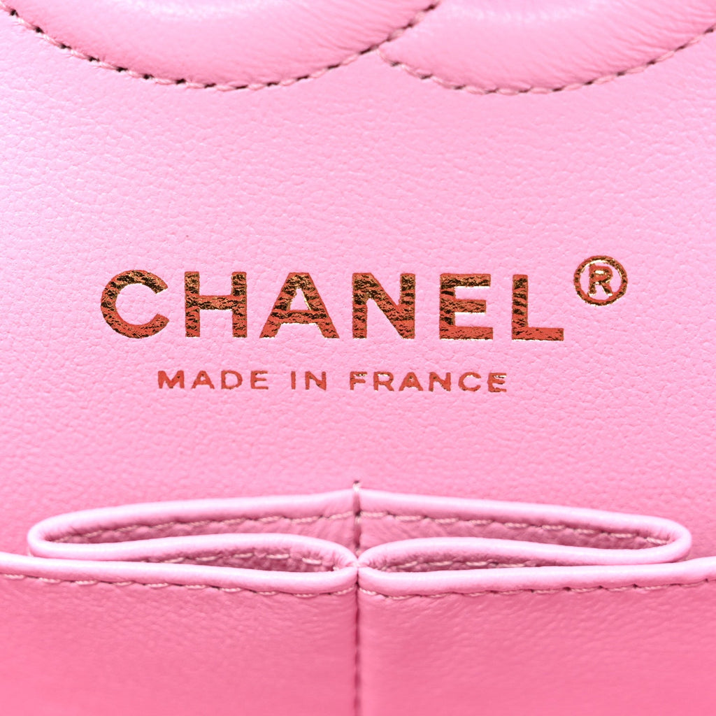 Caviar Quilted Small Double Flap Pink