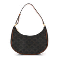 Triomphe Canvas Calfskin Ava Shoulder Bag Tan