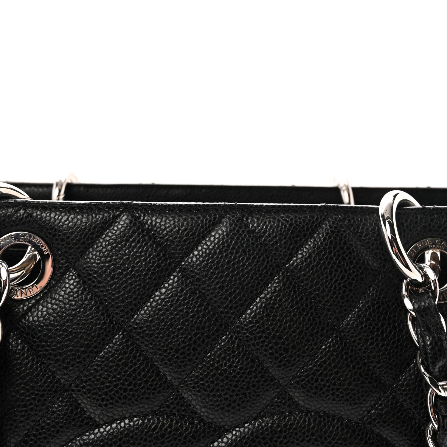 Caviar Quilted Grand Shopping Tote GST Black