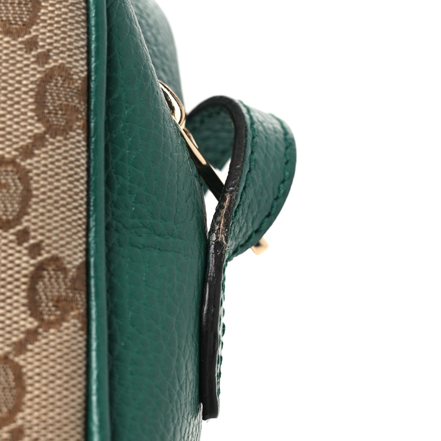 Monogram Dollar Calfskin Mini Bree Messenger Bag Beige Ebony Emerald