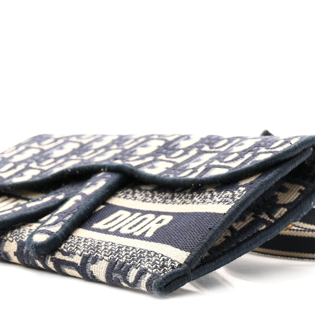 Oblique Slim Saddle Pouch Blue