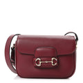 Arabella Calfskin Horsebit 1955 Shoulder Bag Rosso Ancora