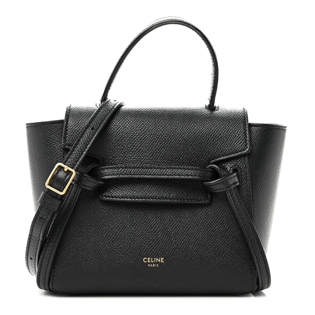 Grained Calfskin Pico Belt Bag Black