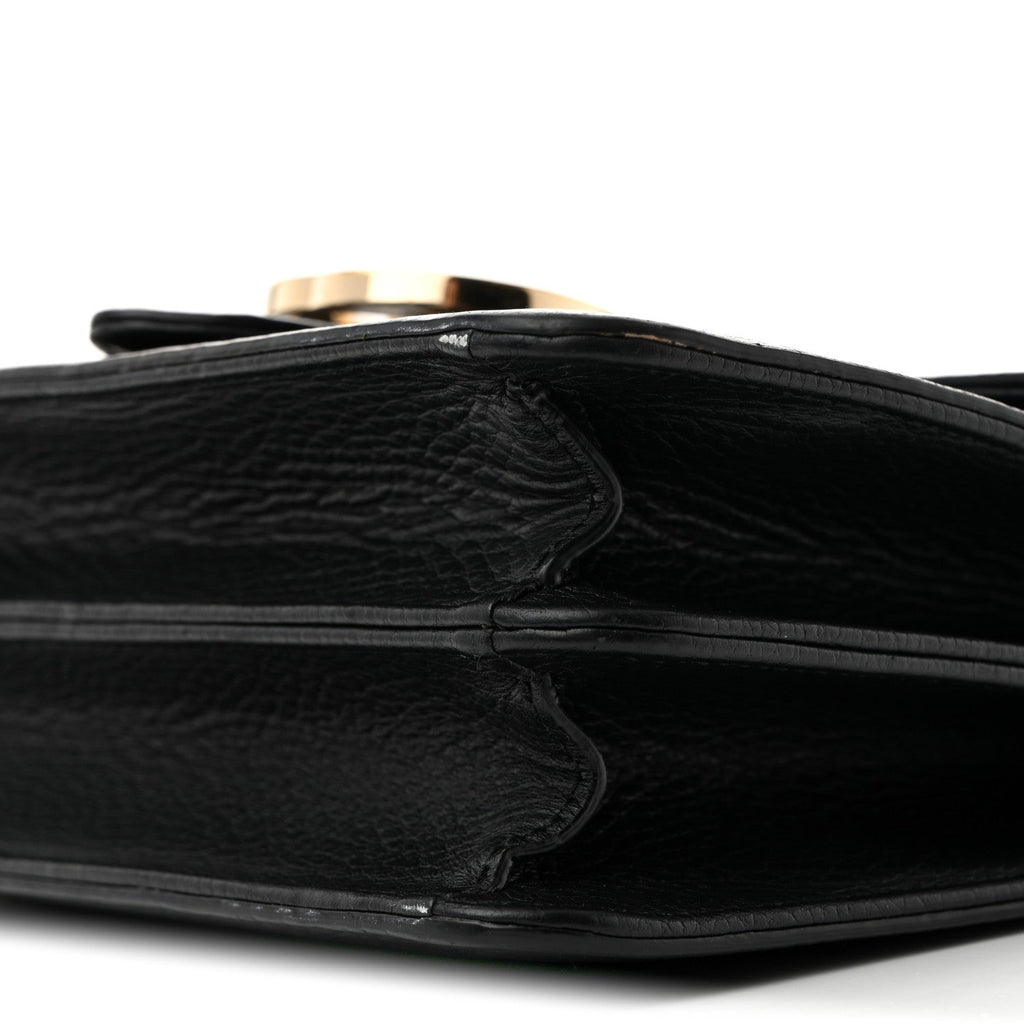 Dollar Calfskin Small Interlocking G Shoulder Bag Black