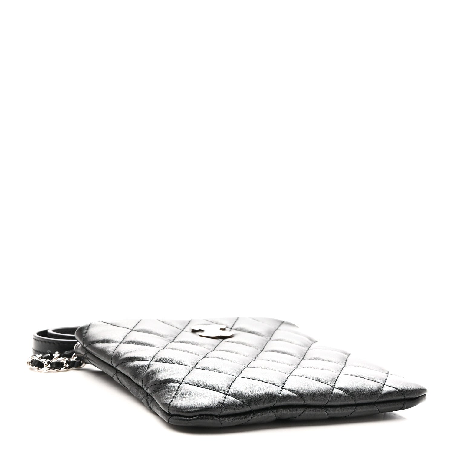 Lambskin Quilted Uniform Crossbody Bag Black