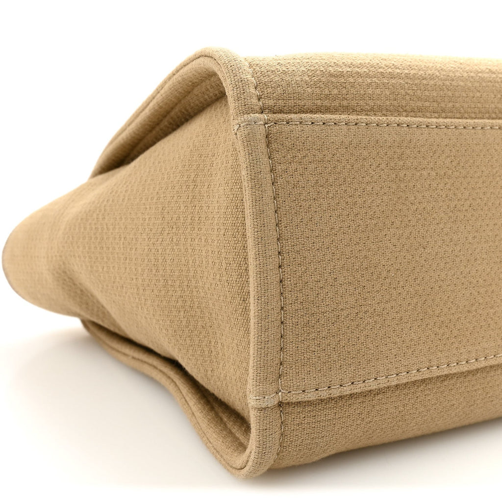 Mixed Fibers Small Deauville Tote Beige