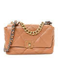 Lambskin Quilted Medium Chanel 19 Flap Brown