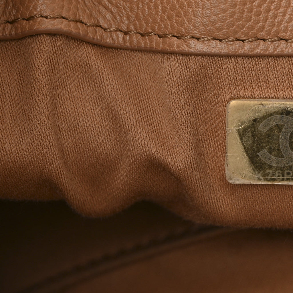 Caviar Quilted Small Chanel 25 Handbag Brown