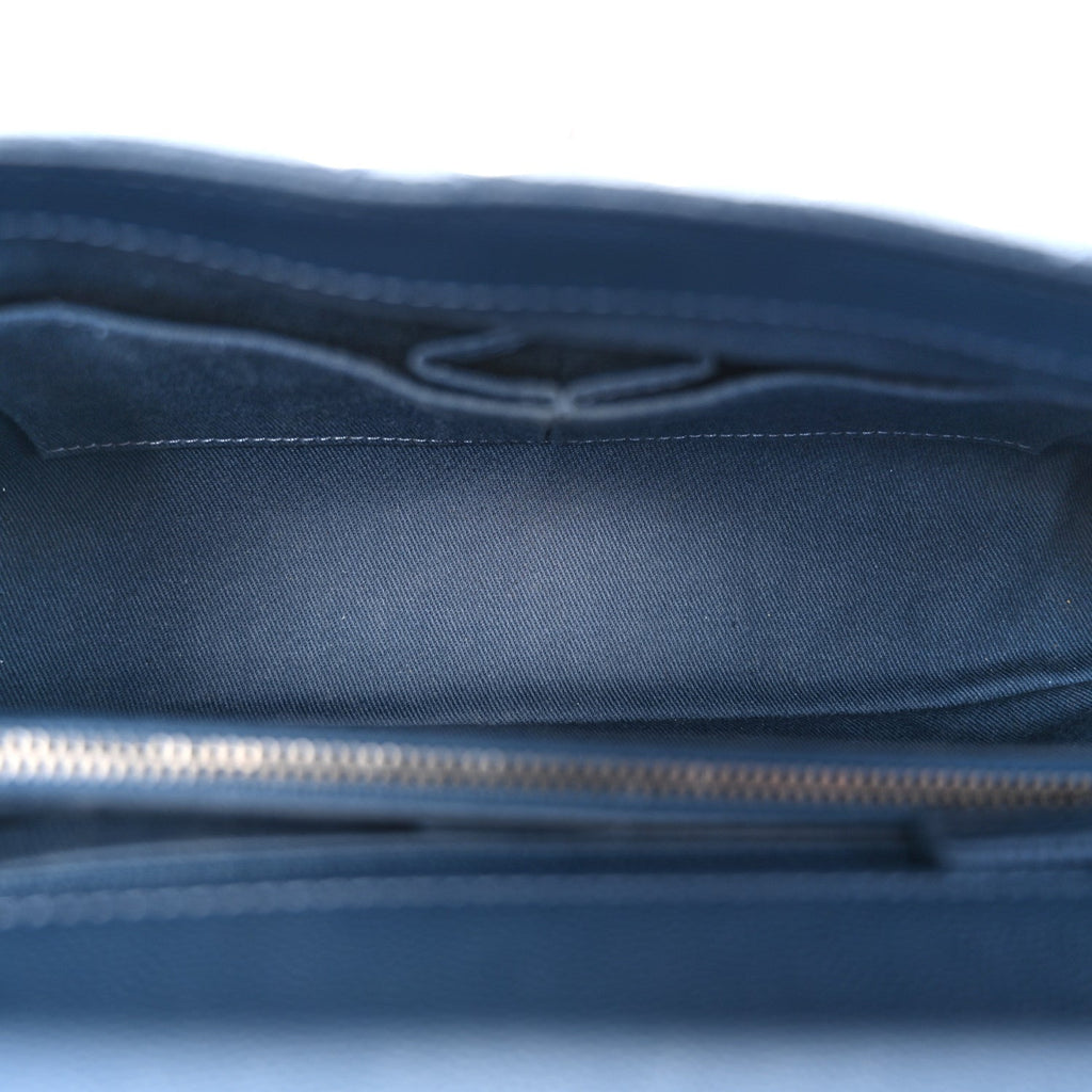 Caviar Quilted Small Coco Handle Flap Blue