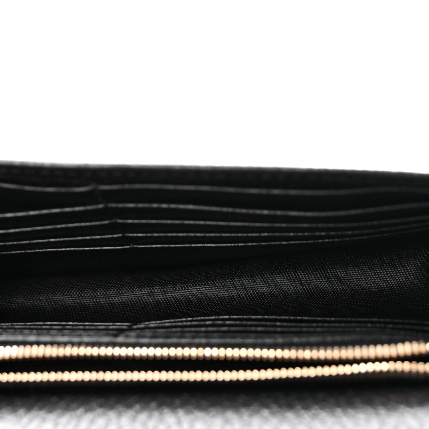 Dollar Calfskin Interlocking G Chain Wallet Black