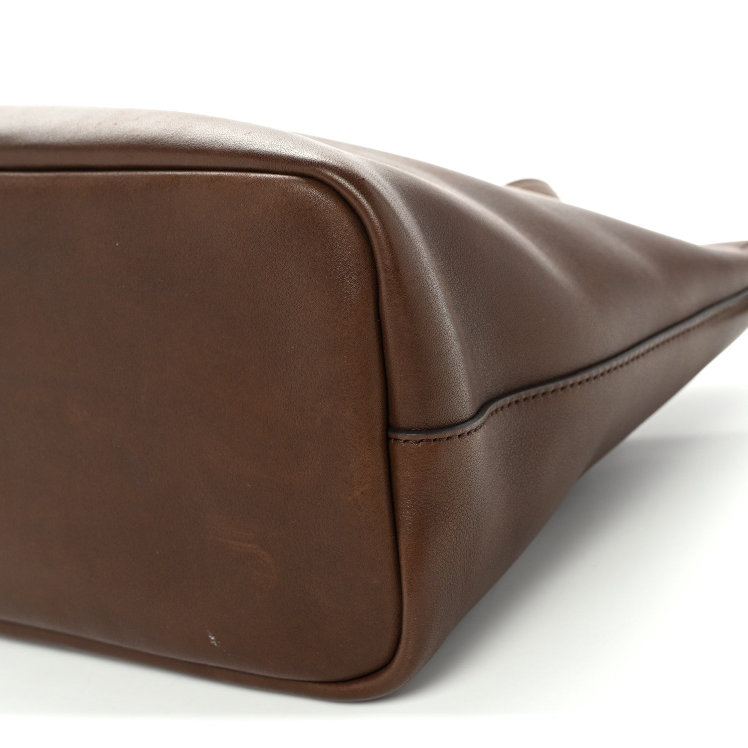 Calfskin Marcel Slouchy Top Handle Bag Deep Brown