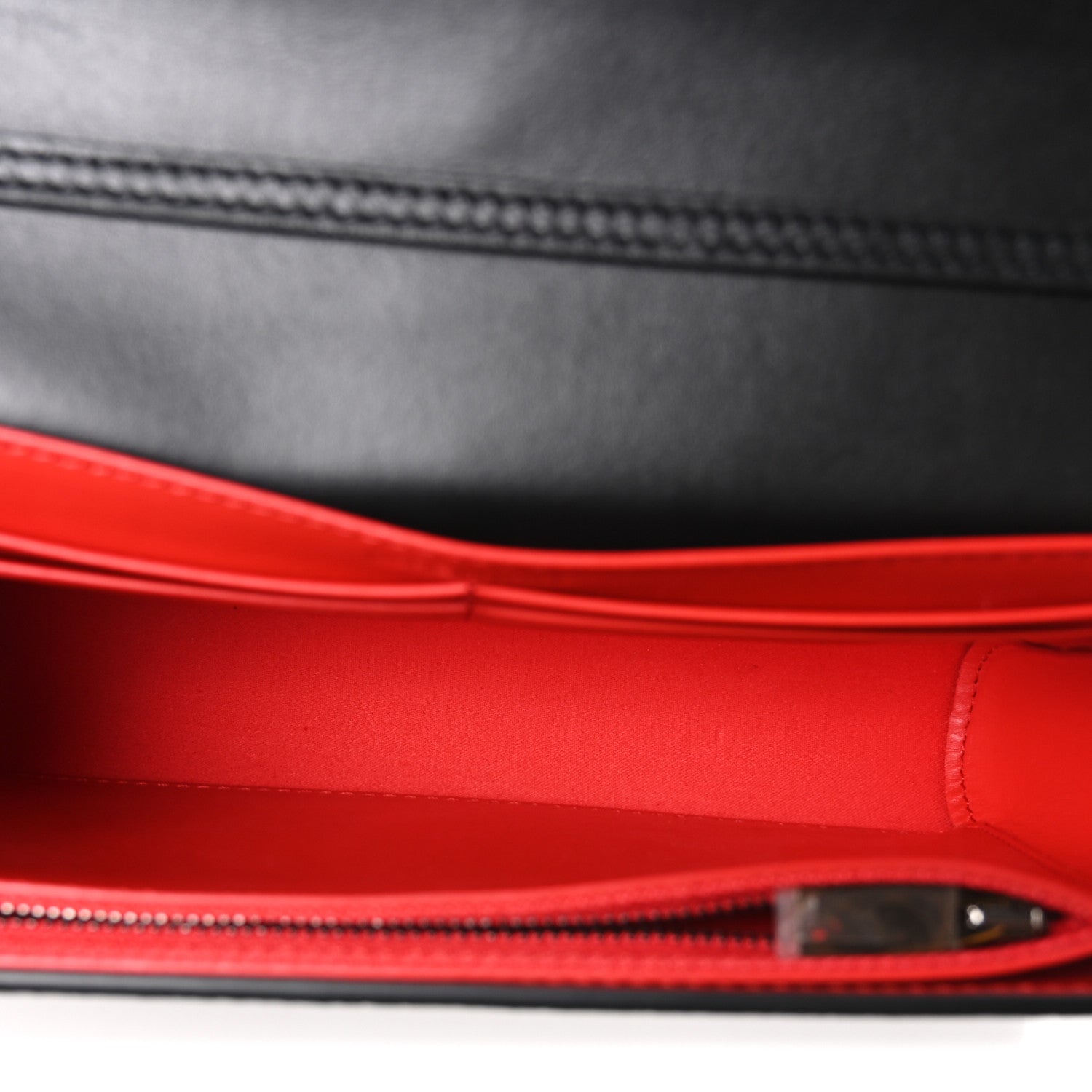 Calfskin Spikes Loubinthesky Paloma Clutch Black