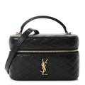 Lambskin Quilted Mini Gaby Vanity Case Black