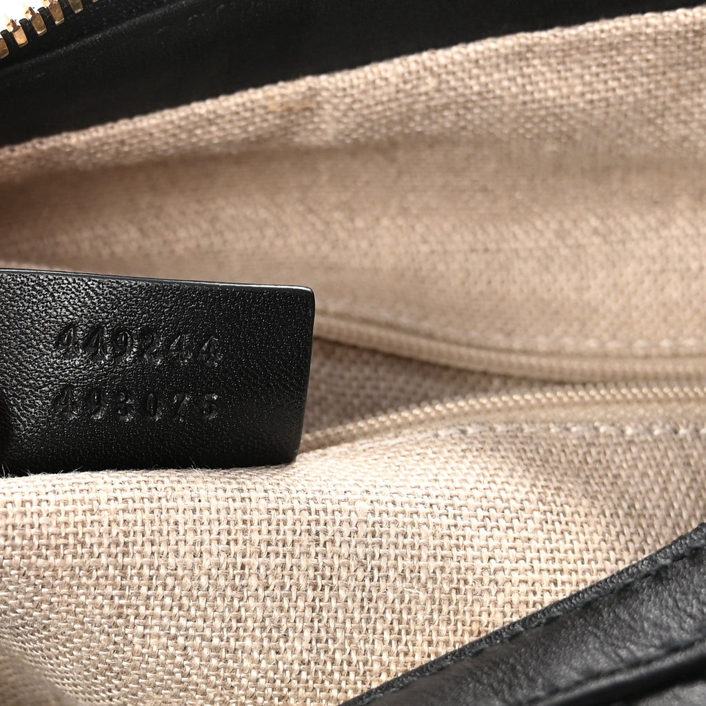 Soft Microguccissima Margaux Hobo Black
