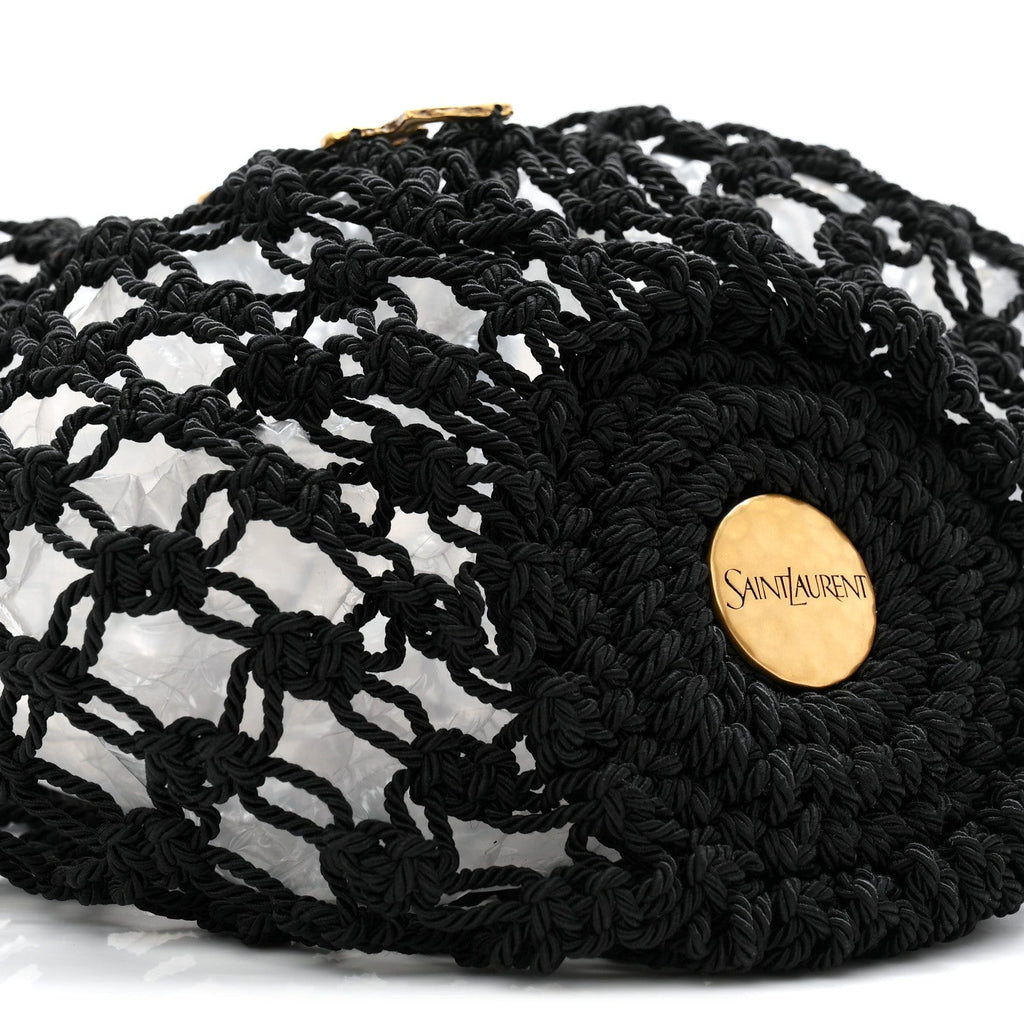 Crochet Small Shopping Bag Black