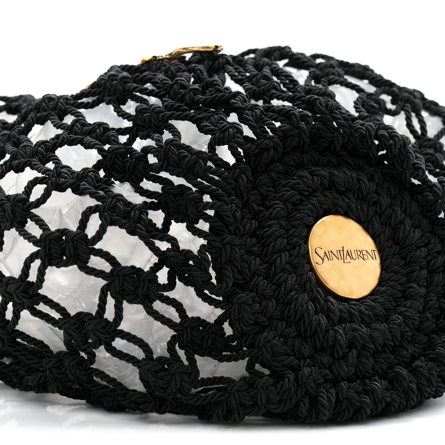 Crochet Small Shopping Bag Black