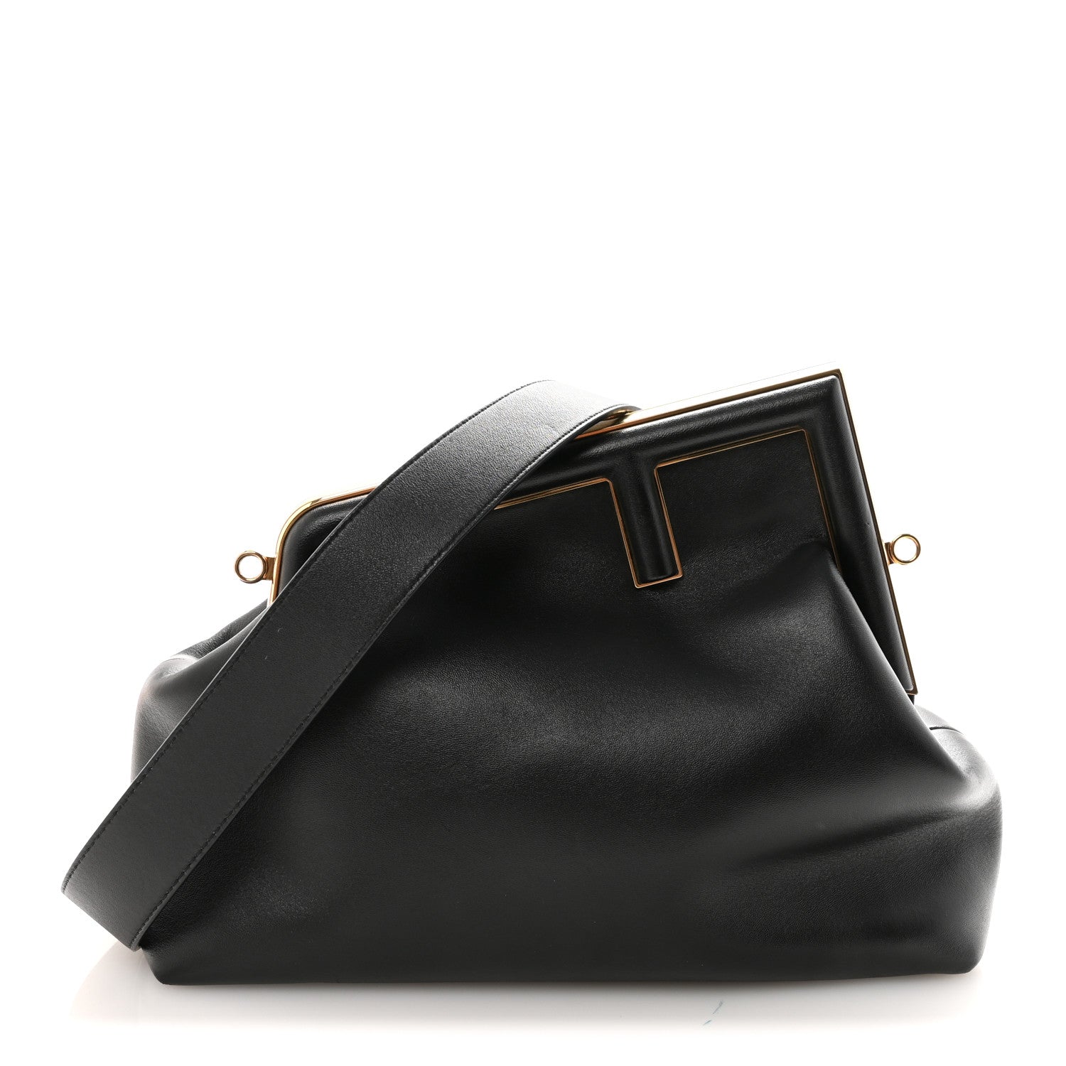 Shiny Nappa Medium Fendi First Black