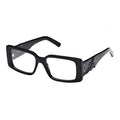 MCM Eyeglasses Rectangle Full Rim, Shiny Black Frame and Clear Demo Lenses Lens MW5003001