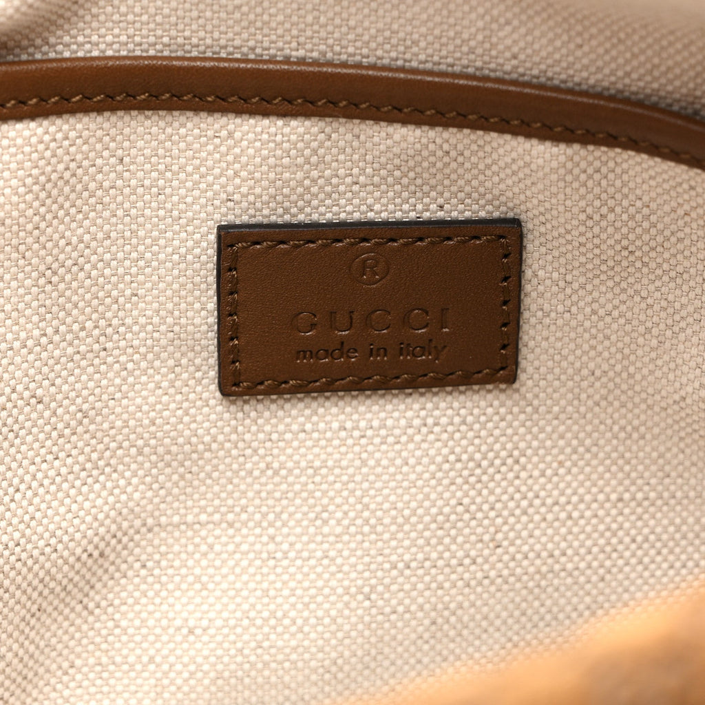 Suede GG Monogram Half Horsebit Medium Shoulder Bag Brown