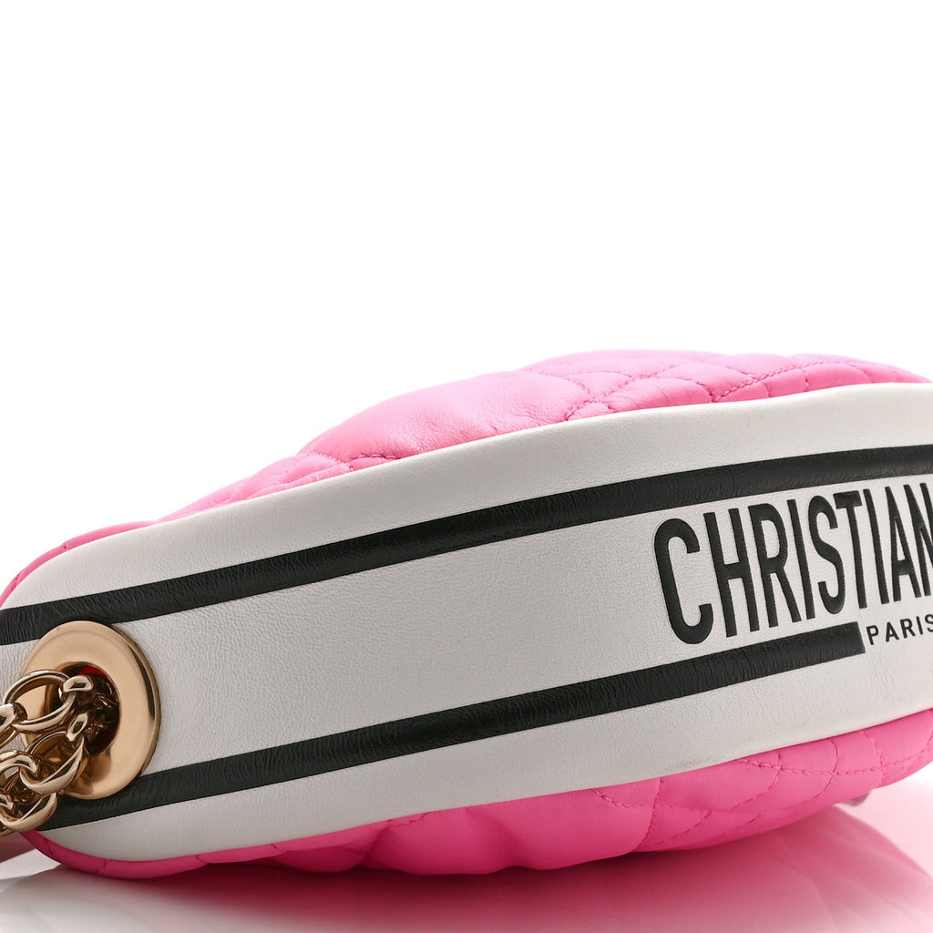 Lambskin Cannage Small Dior Vibe Hobo Bag Pink