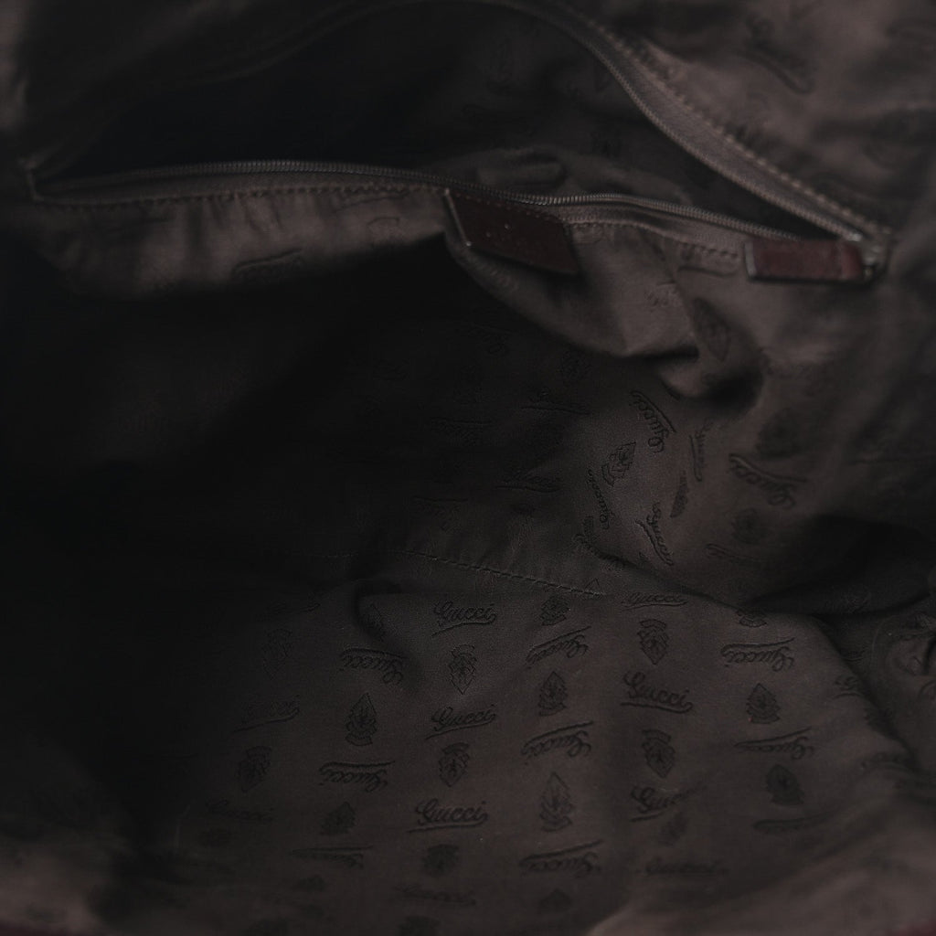 Guccissima Medium Sukey Tote Chocolate
