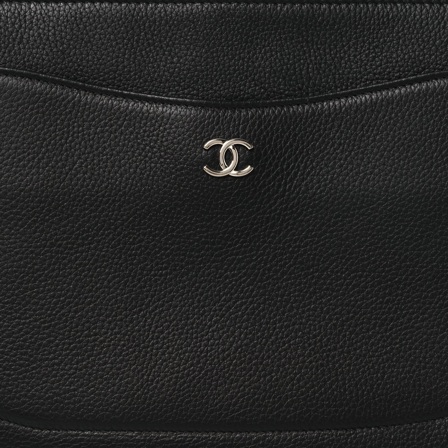 Grained Calfskin Large Neo Executive Cosmetic Case Black
