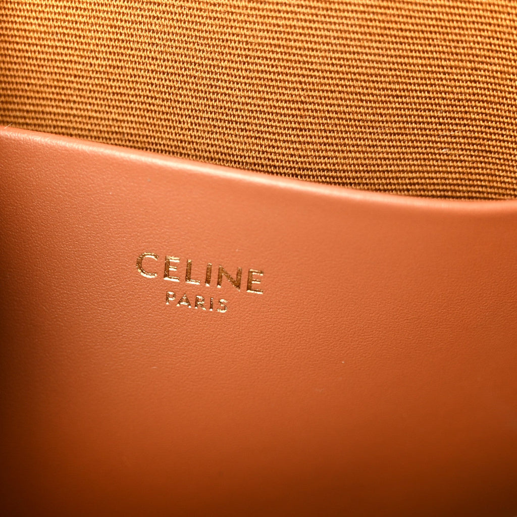 Canvas Calfskin Triomphe Teen Honorine Bag Tan