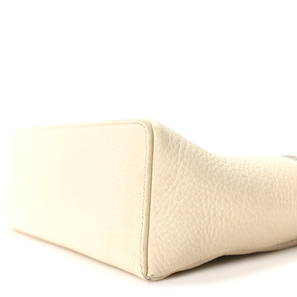 Grained Calfskin L19 Extra Pocket Pouch Whisper White