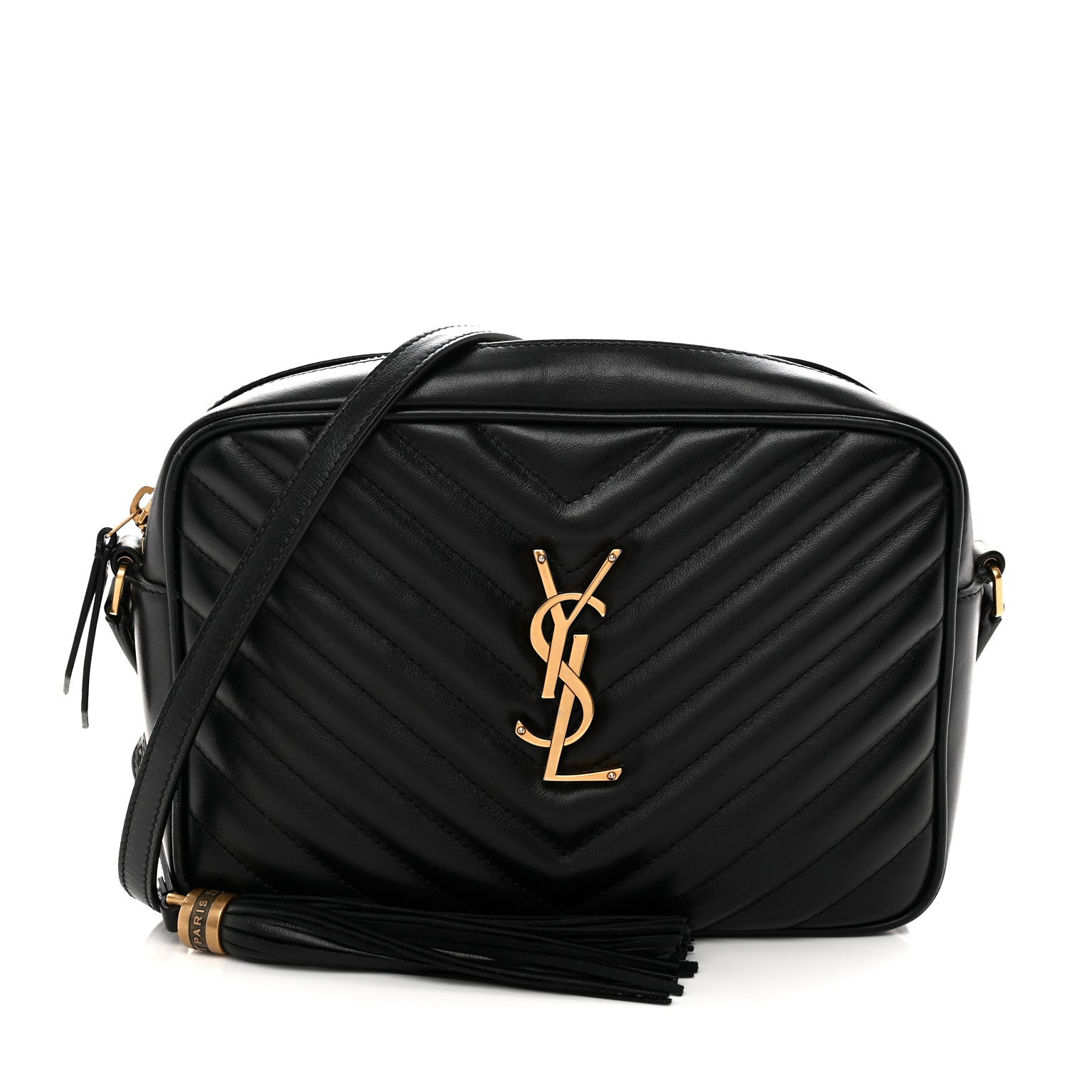 Calfskin Matelasse Monogram Lou Camera Bag Black