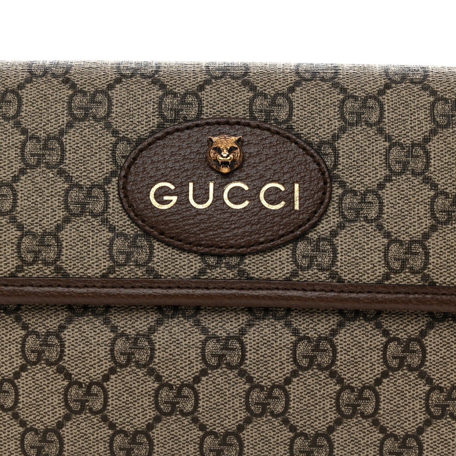 GG Supreme Monogram Neo Vintage Web Belt Bag Brown