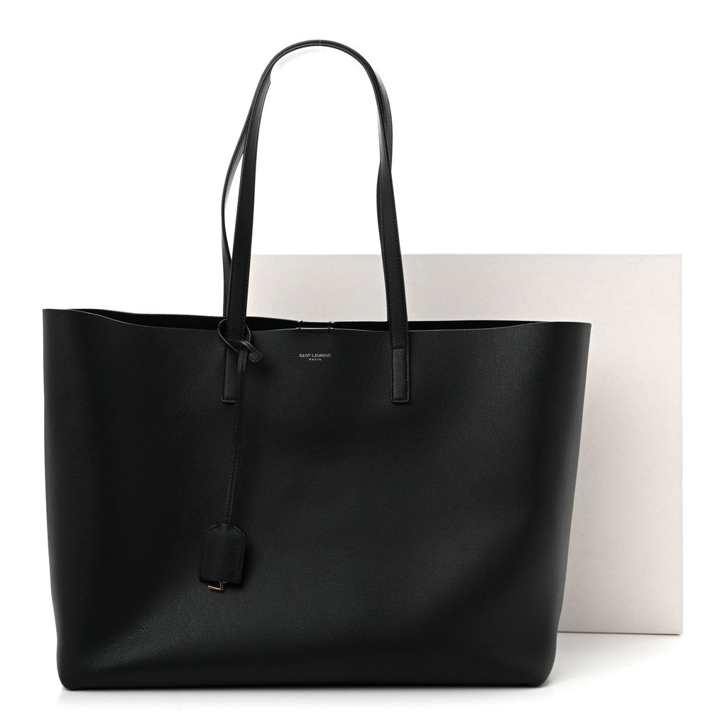 Calfskin Large Shopping Tote Black
