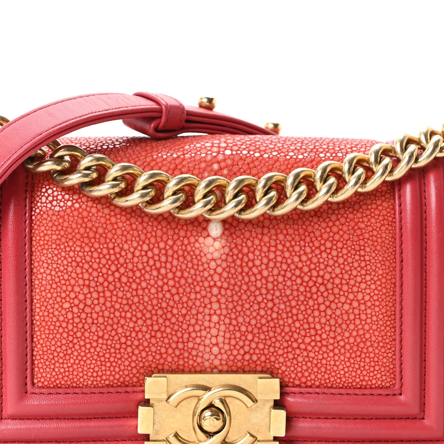 Galuchat Stingray Small Boy Flap Red