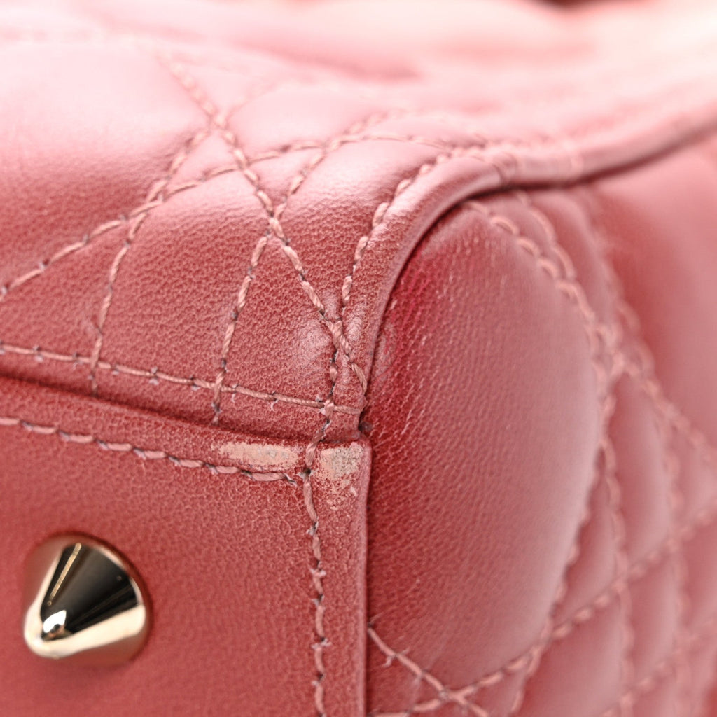 Lambskin Cannage Gradient Medium Lady Dior Pink