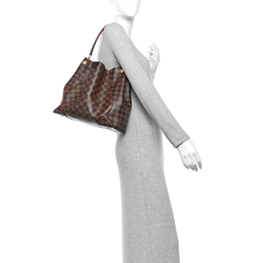 Damier Ebene Caissa Hobo Cherry