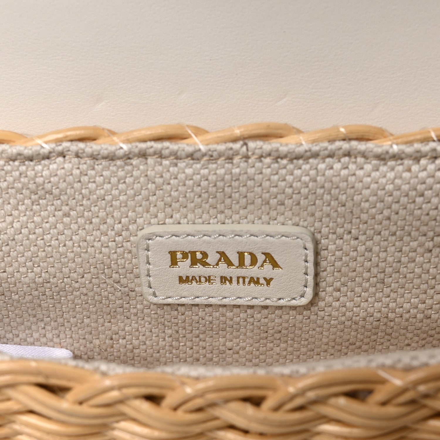 Midollino City Calfskin Mini Bag Naturale White