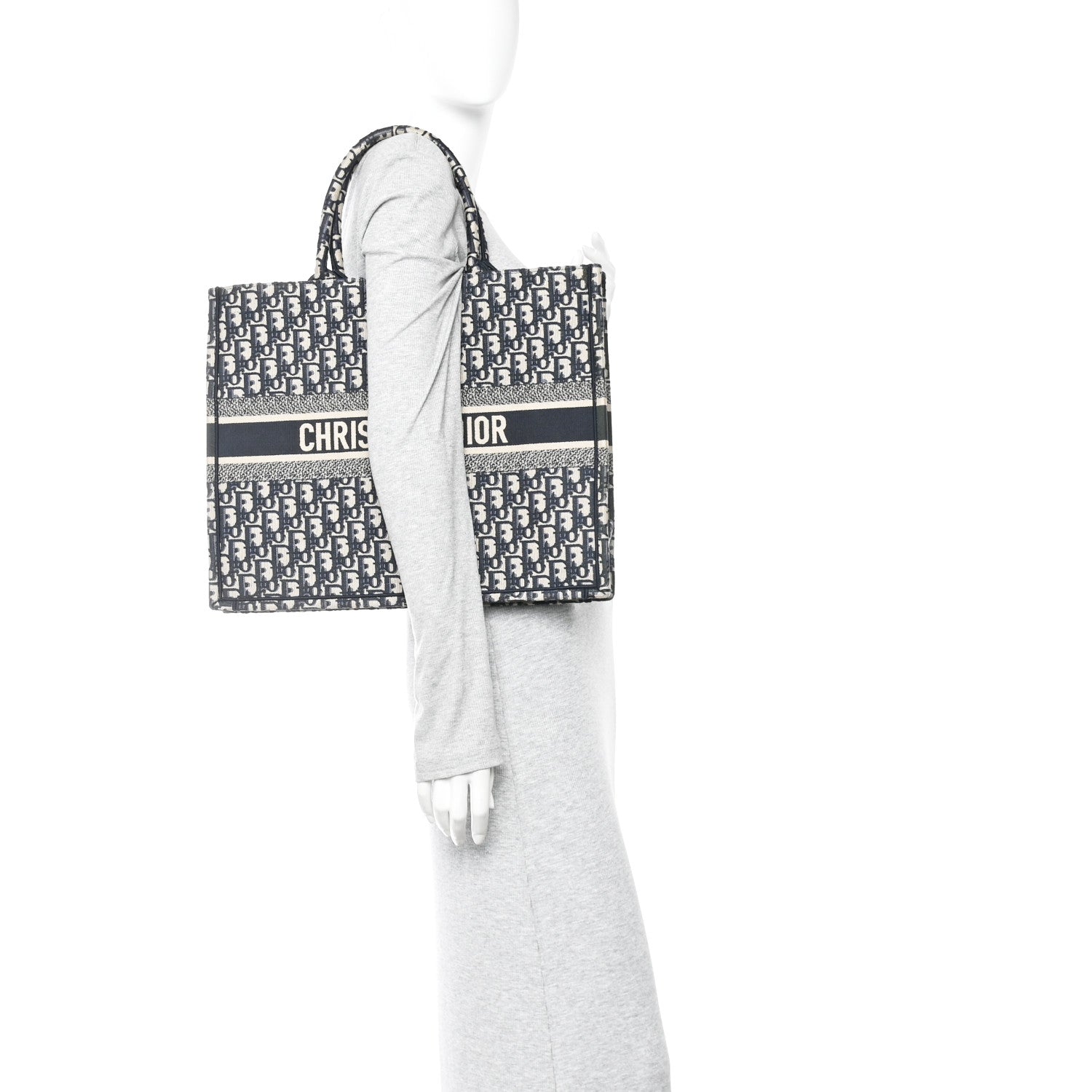 Oblique Large Book Tote Blue Multicolor