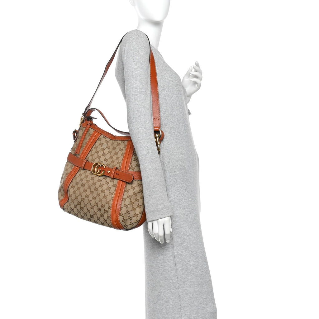 Monogram Medium GG Running Hobo Orange