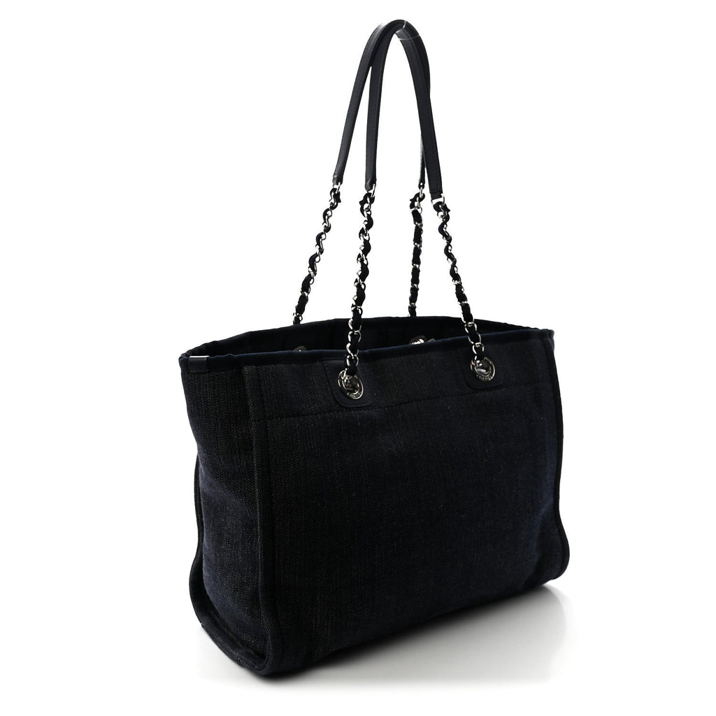 Denim Small Deauville Tote Dark Blue