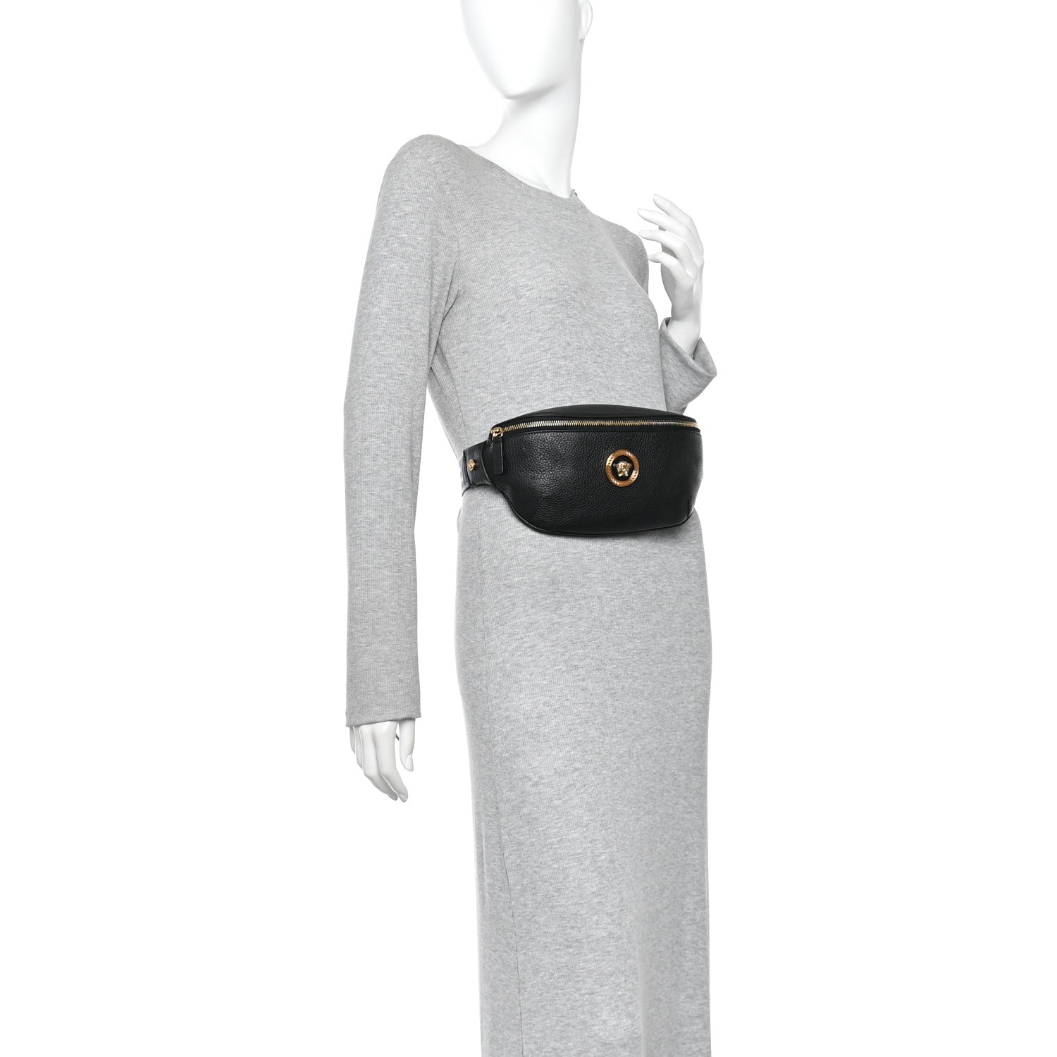 Grained Calfskin Vanitas Medea Belt Bag Black