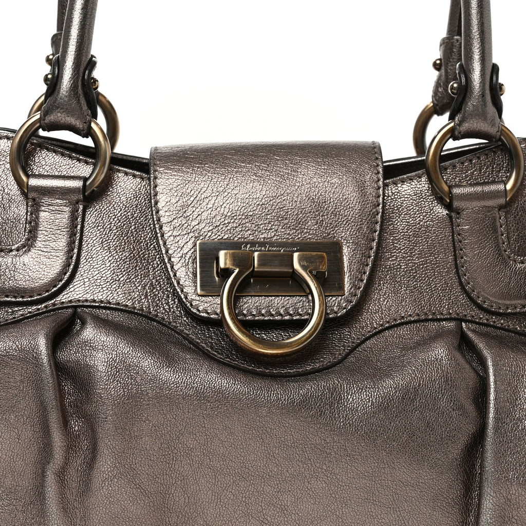 Calfskin Marisa Shoulder Bag Bronze