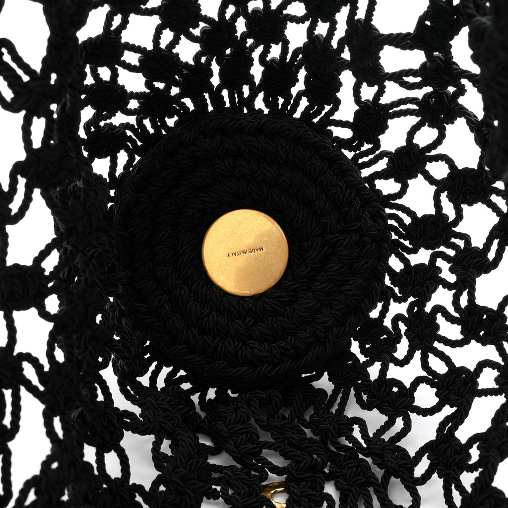 Crochet Small Shopping Bag Black