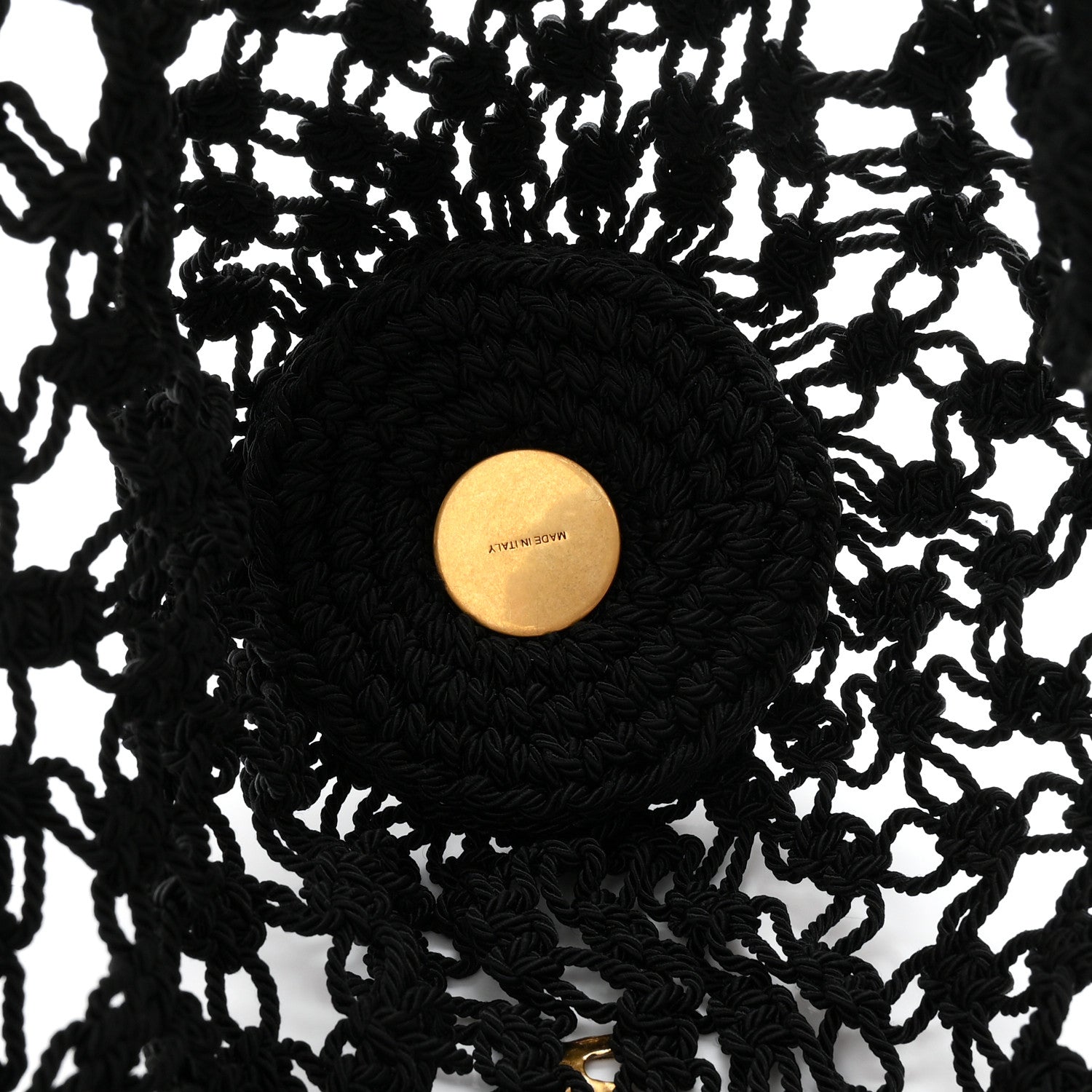 Crochet Small Shopping Bag Black