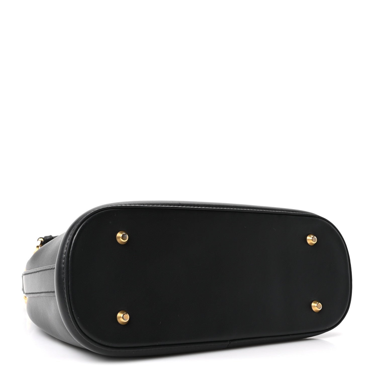 Calfskin CD Embossed Medium C'est Chain Bucket Bag Black