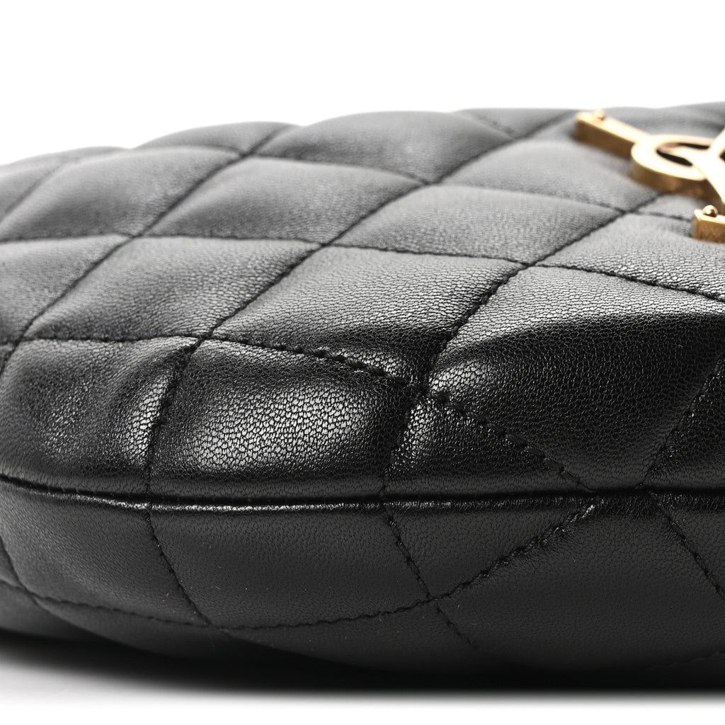 Lambskin Quilted Icarino Bag Black