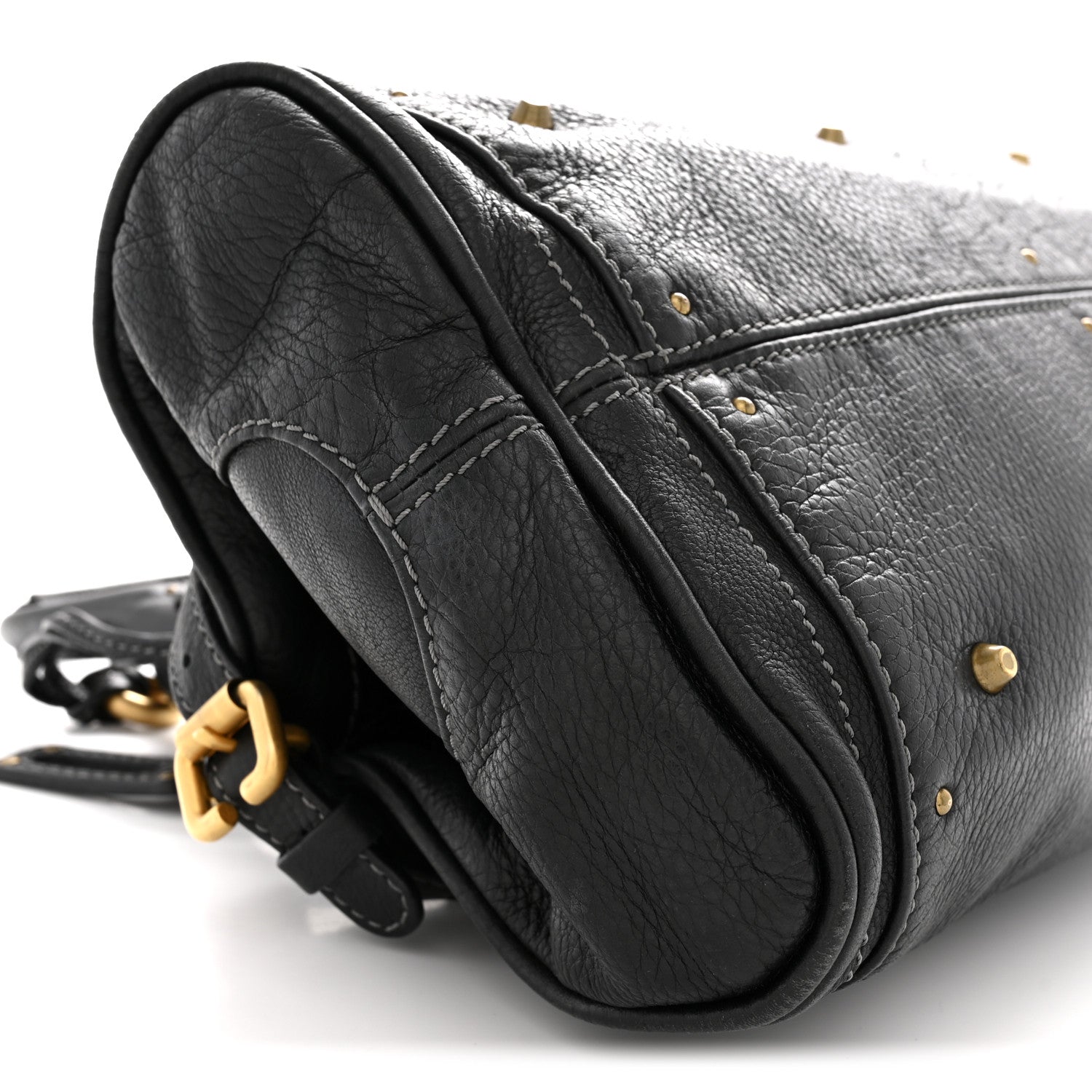Calfskin Medium Paddington Satchel Black