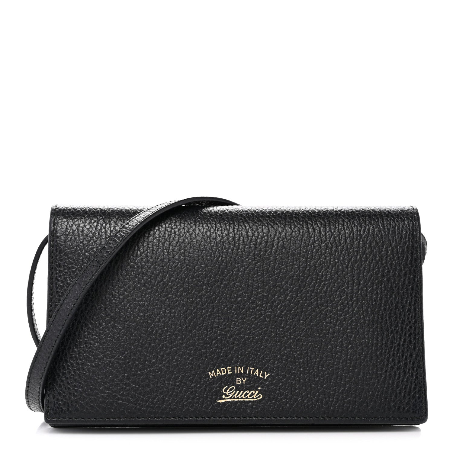 Dollar Calfskin Mini Swing Wallet Bag Black