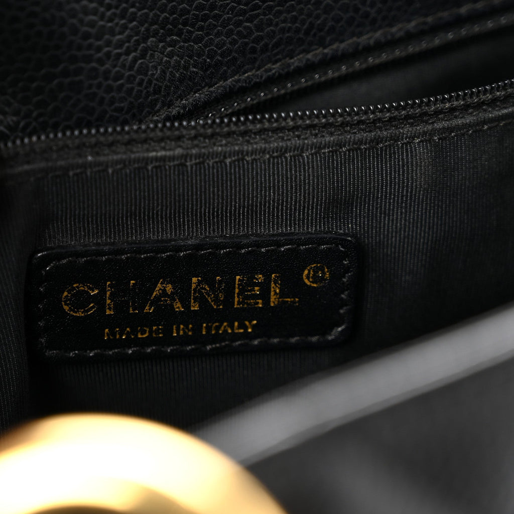 Caviar Quilted Grand Shopping Tote GST Black