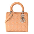 Patent Cannage Medium Lady Dior Rose Clair
